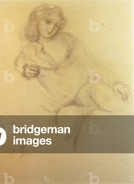 donna reclinabile (matita su carta)