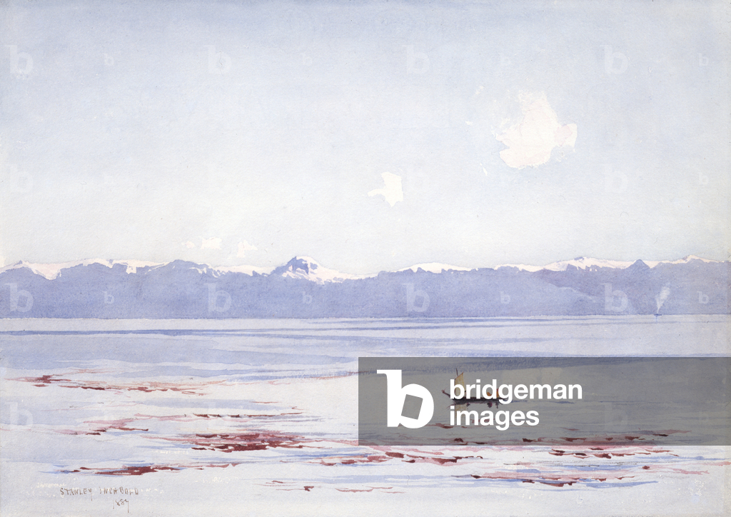 Sea and Snowy Mountains, 1889 (w/c on paper)