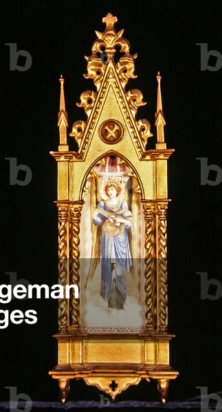 Angel Playing the Lute (w/c on ivorine)