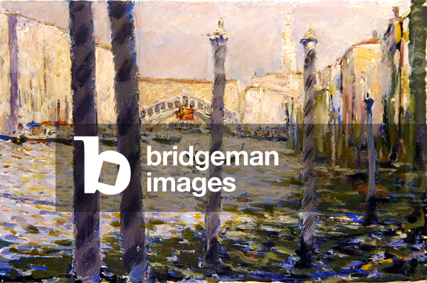 Venice, Rialto Bridge, 1977 (oil on canvas)