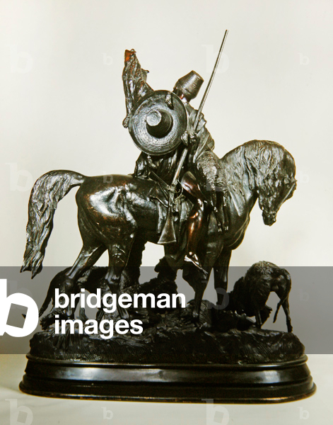Kabyle returning from the Hunt, c.1870 (bronze) (see 474329 for front)