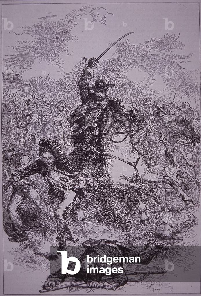 Mexican-American War (1846-48), Battle of Buena Vista, 1847 (engraving)