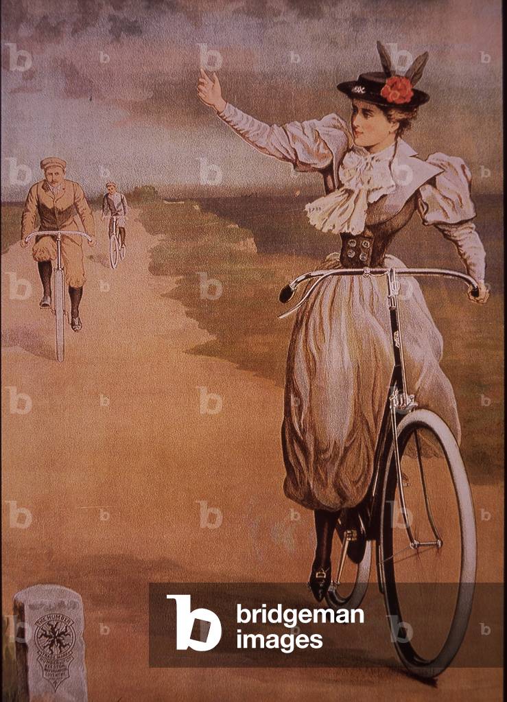 Advert for Humber bicycles, c.1898 (colour litho)