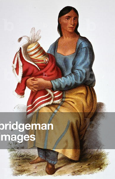 Un Chippewa Vedova, 1821 (colore lito)