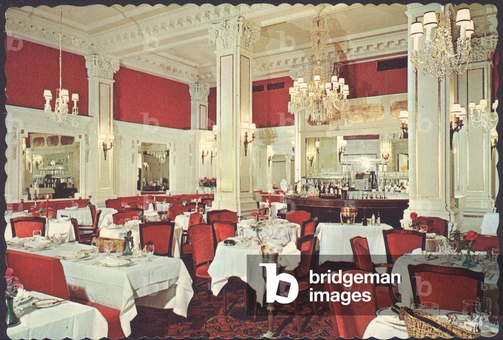 Postcard of the Rose Room in the Algonquin Hotel, New York City, 1979 (photo)