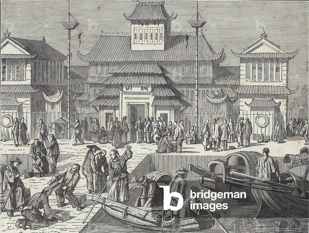 Custom House, Shanghai, China (engraving)