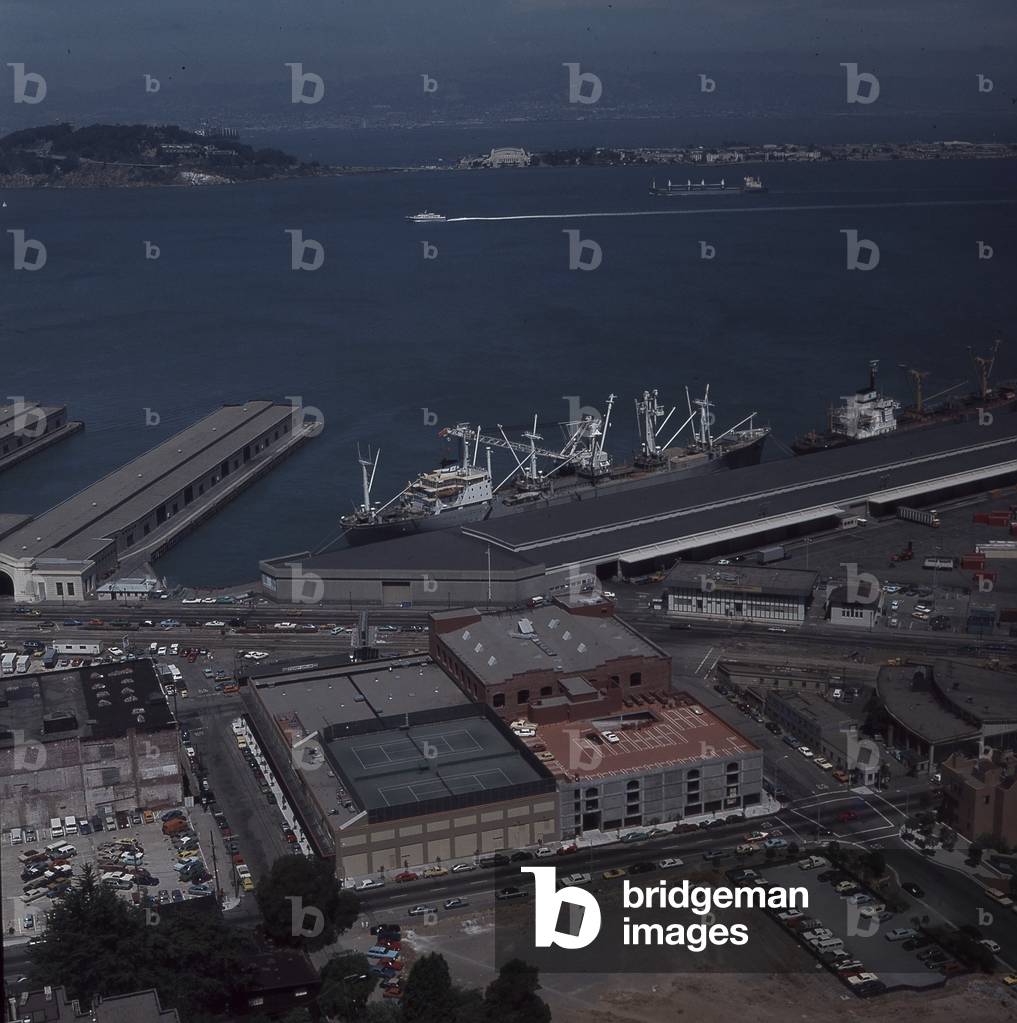 San Francisco port and harbour, California, USA, 1970s (photo)