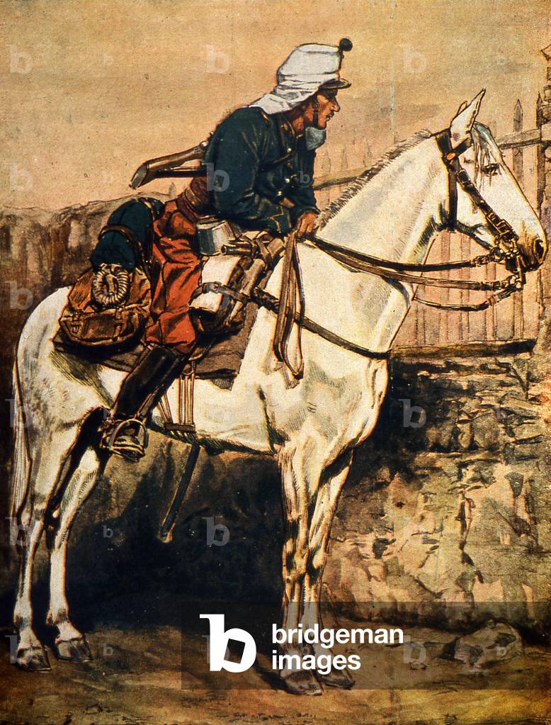 French Chausseur of 1915 (colour litho)