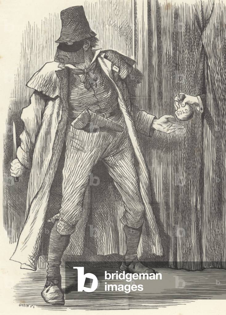 'The Hidden Hand', illustration from 'Punch', engraved by Swain, 3rd March 1883 (engraving)