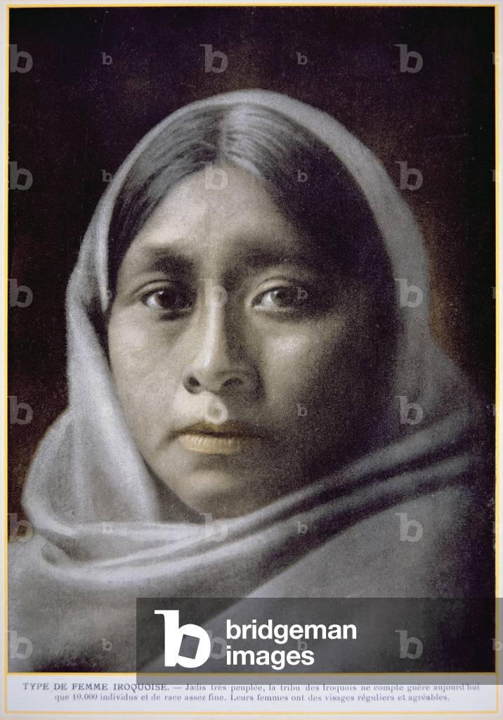 Iroquoise Woman, c.1900 (colour litho)