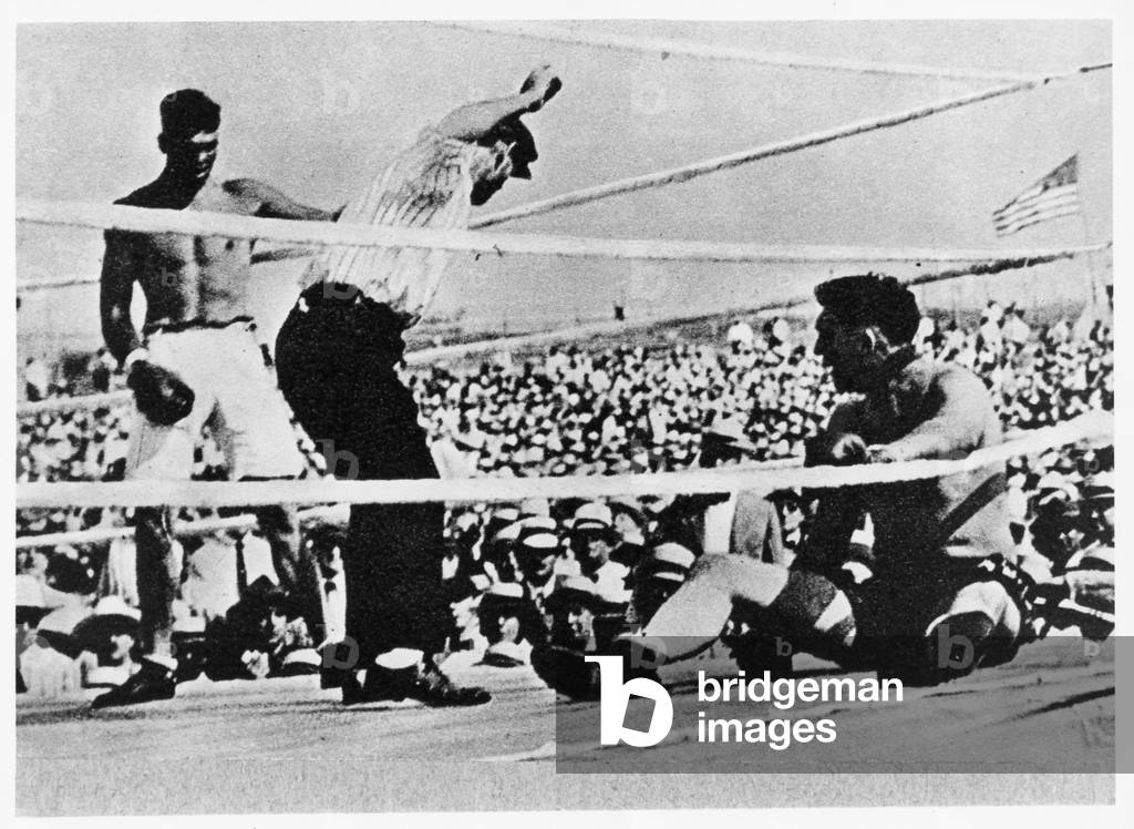 Jack Dempsey vs. Jess Willard, Toledo, Ohio, 4th July 1919 (b/w photo)