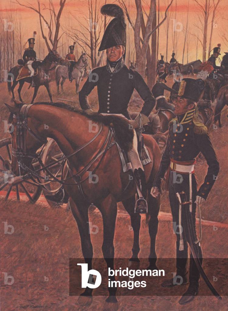 US Horse Artillery, c.1812 (colour litho)