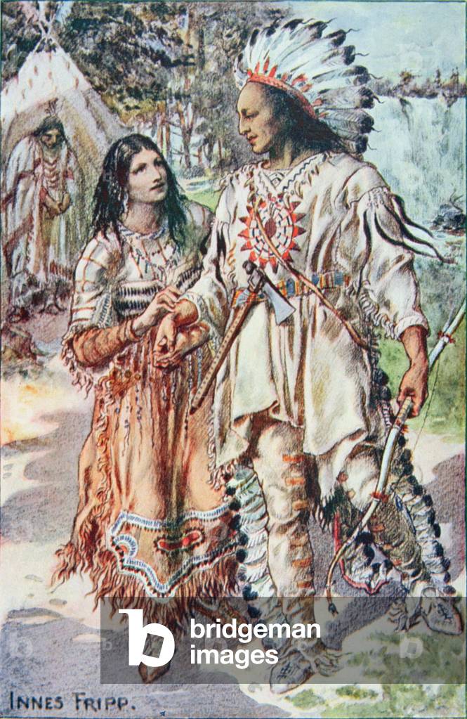 Hiawatha (b.1550) 1855 (colour litho)