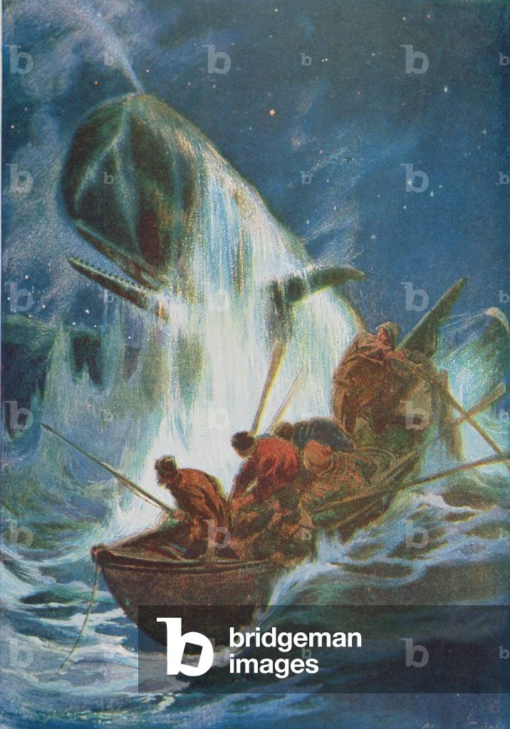 Whaling (colour litho)