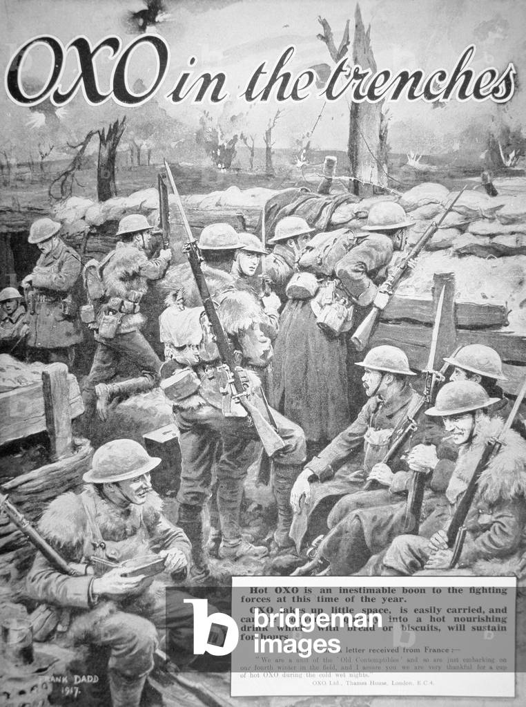 'Oxo in the trenches', 1917 (litho)