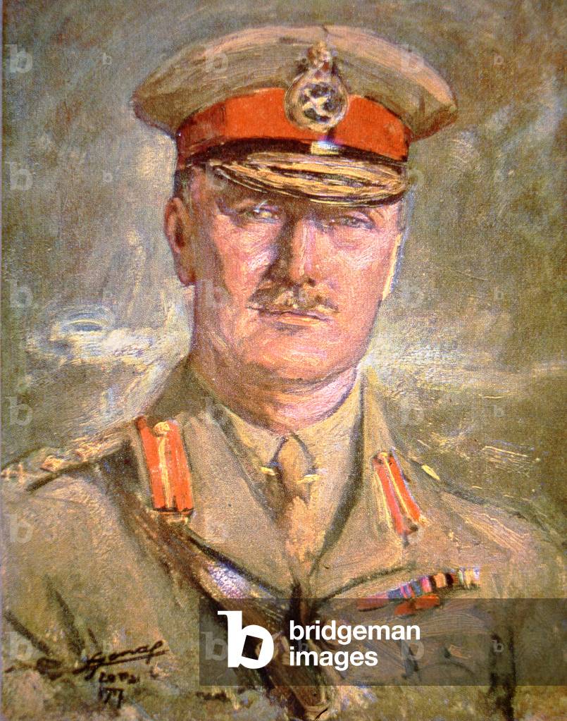 General Sir Edmund Allenby, British commander of Egyptian Expeditionary Force against the Turks in WWI (colour litho)