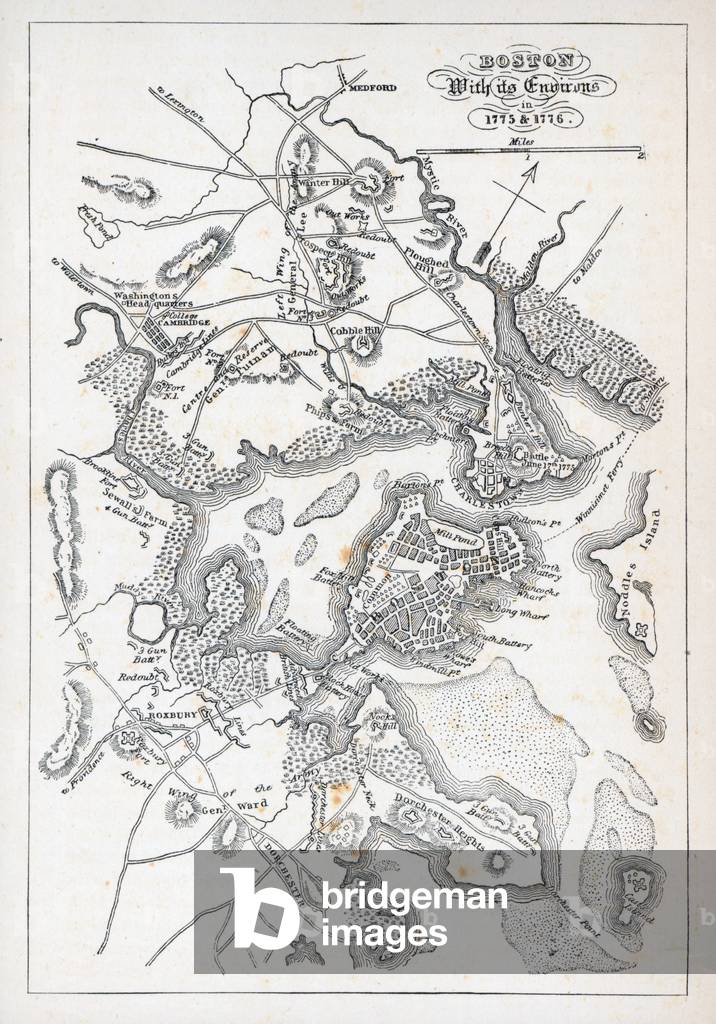 Boston and its environs in 1775 and 1776 (litho)