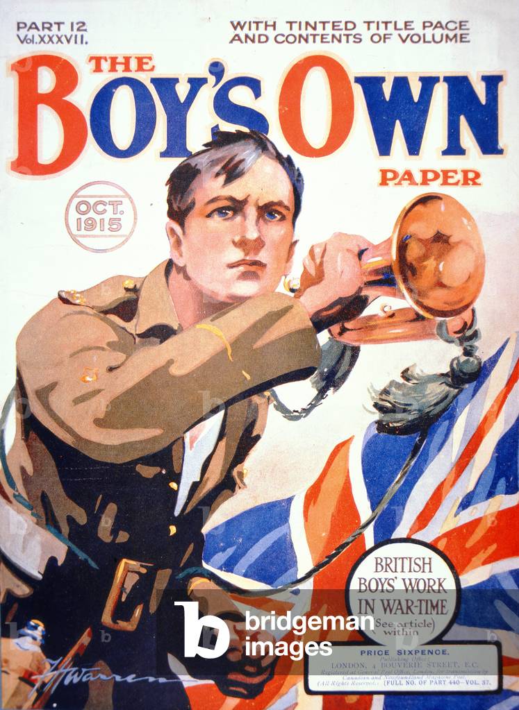 'British Boys Work in Wartime' - The Boy's Own Paper, October 1915 (colour litho)