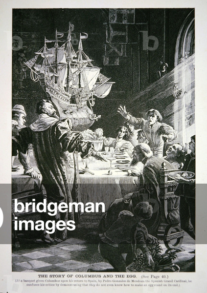 Christopher Columbus and the egg (litho)