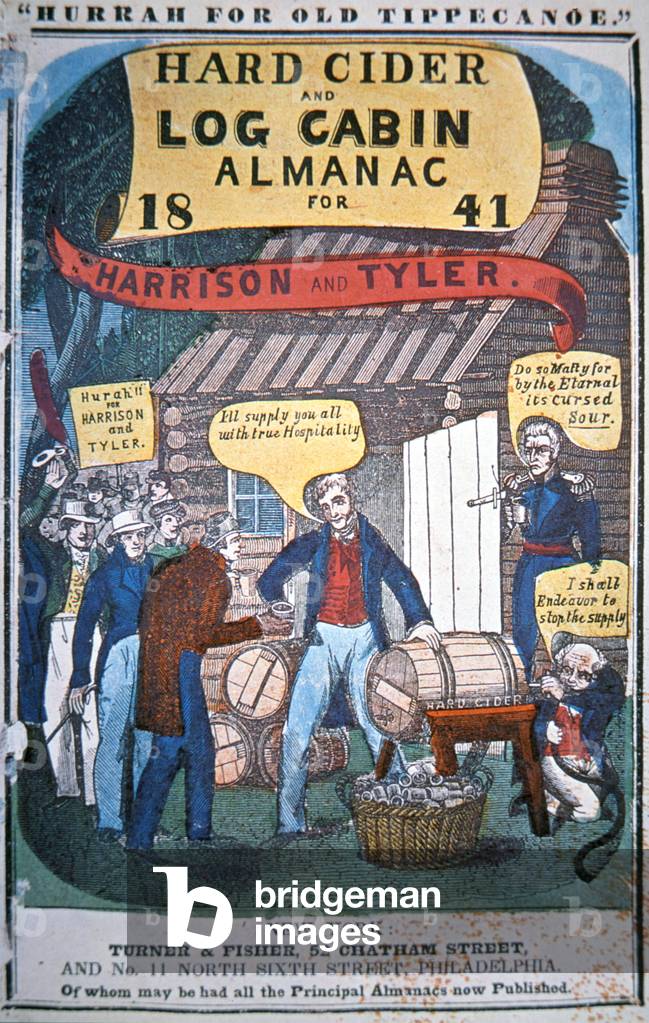 Hard Cider and Log Cabin Almanac for 1841 (coloured engraving)