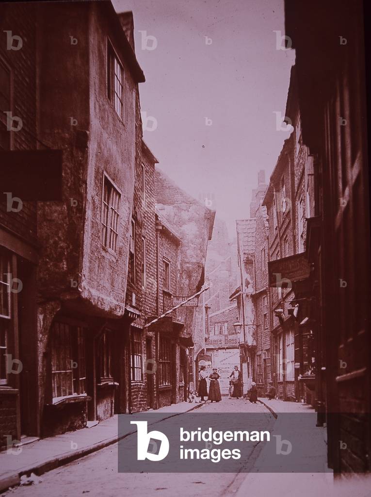 Little Shambles, York, late 19th century (b/w photo)