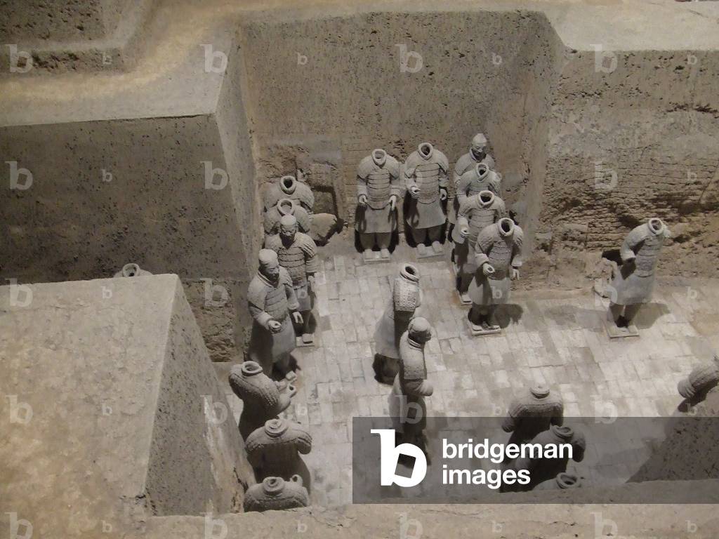 Excavation pit showing Terracotta Warriors, Xi’an, China (photo)
