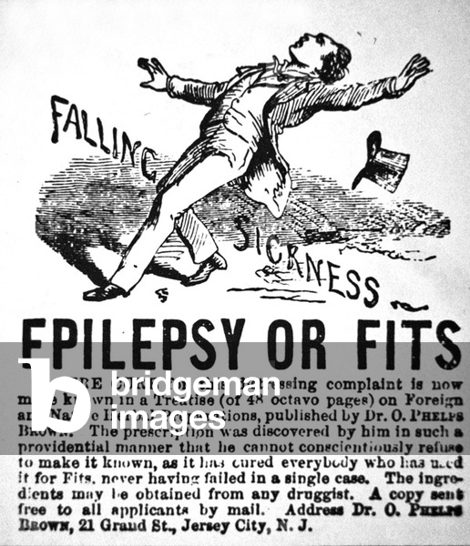 Advertisement for a cure for 'Falling Sickness', c.1875 (litho)