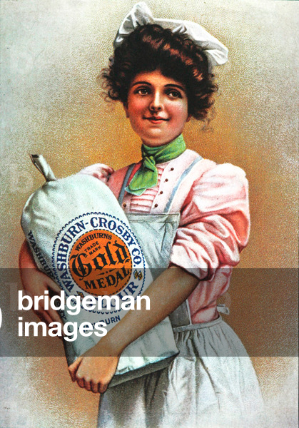 Advertisement for Gold Medal flour, 1880s (colour litho)