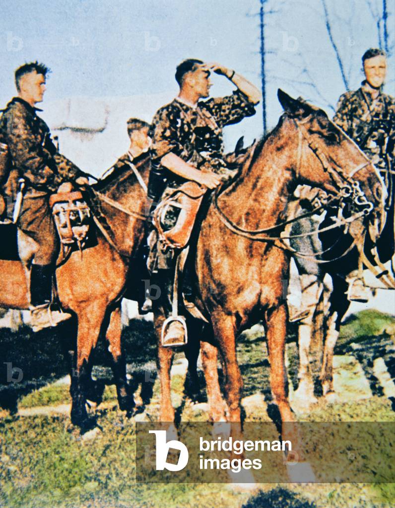 German SS Cavalry Unit, during the German invasion of Russia, 1941 (photo)