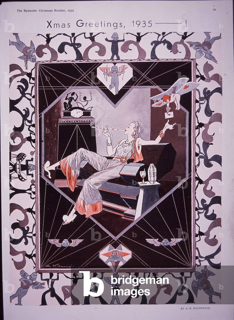 Art deco interior, 1935 (colour litho)