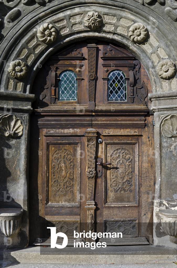 17th Century Portal/Entrance to Town Hall, Quedlinburg (UNESCO World Heritage Site), Harz District, Saxony-Anhalt, Germany (photo)