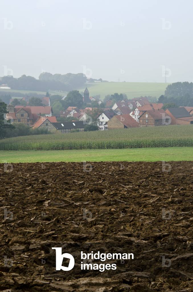Freshly Ploughed Field, Wollrode, North Hesse, Germany (photo)
