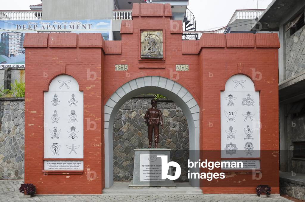 Memorial to the Gurkha Soldier, 
Gurkha Memorial Arch (1815-2015), 
Gurkha Memorial Museum, 
Pokhara, Nepal (photo)l