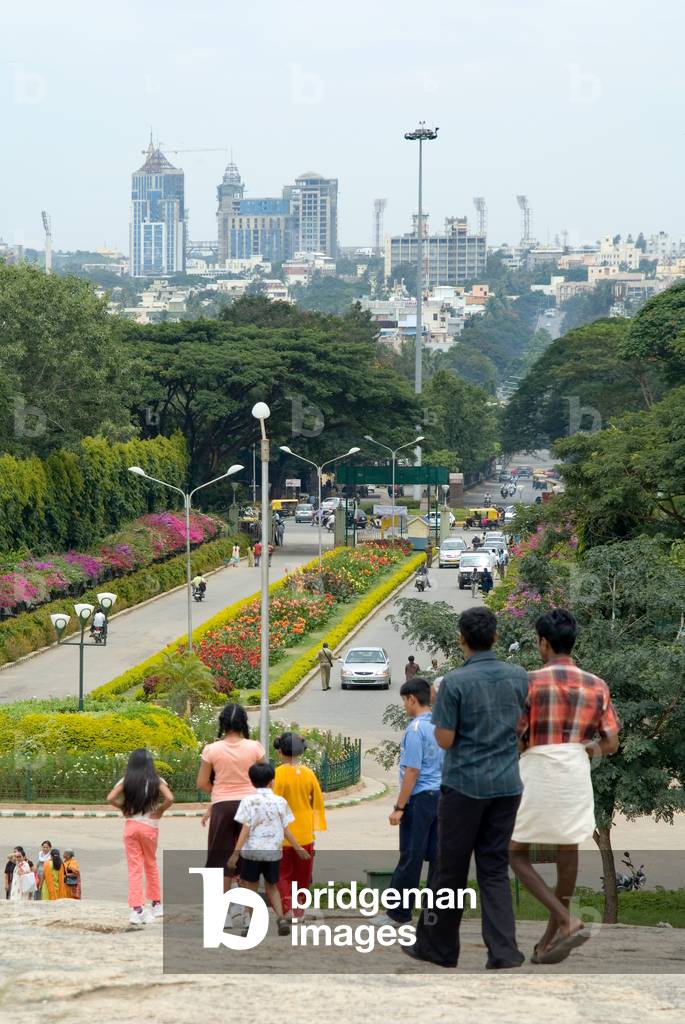 General view of city skyline of India's Garden City Bangalore, Karnataka, India

