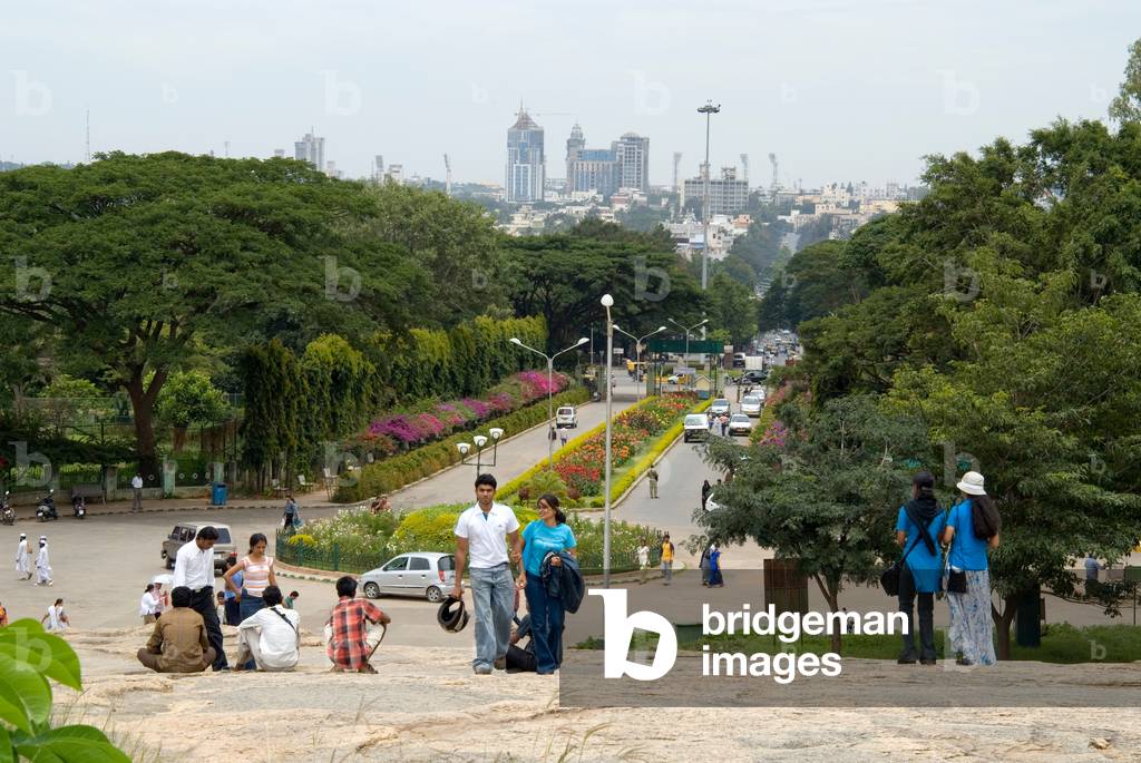 General view of city skyline of India's Garden City Bangalore, Karnataka, India