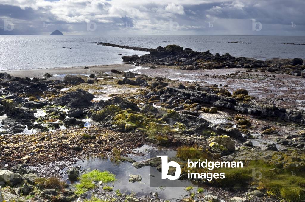 Intertidal zone of rugged beach, Kildonan Shore, Isle of Arran, North Ayrshire, Scotland, UK (photo)