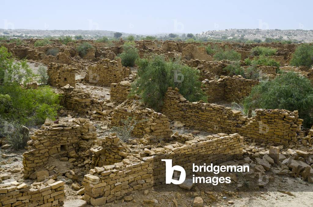Kuldara ruins - an abandoned 13th century Brahmin village, Thar Desert, Rajasthan, India (photo)