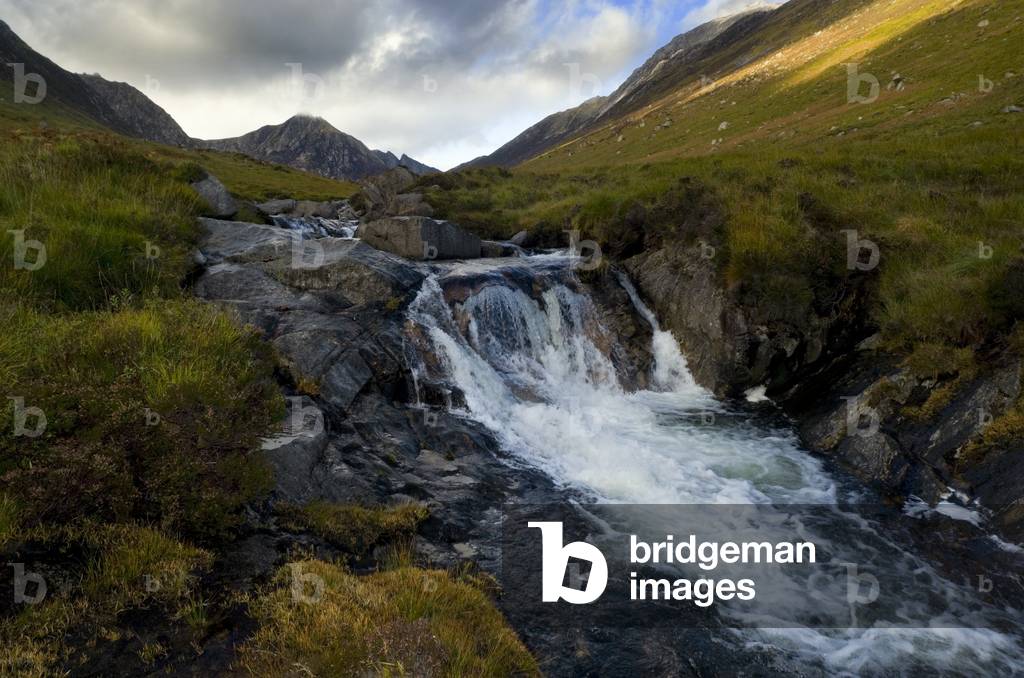 Glen Rosa mountain stream, Isle of Arran, North Ayrshire, Scotland, UK (photo)