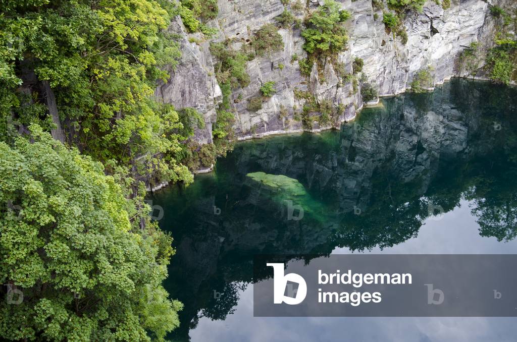Flooded Pit and Vegetation, Dorothea Quarry, between Nantlle & Talysarn
Snowdonia, Gwynedd, North Wales, UK (photo)