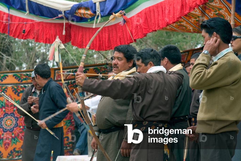 Ladakhi archery contest, Stok, Ladakh, India (photo)