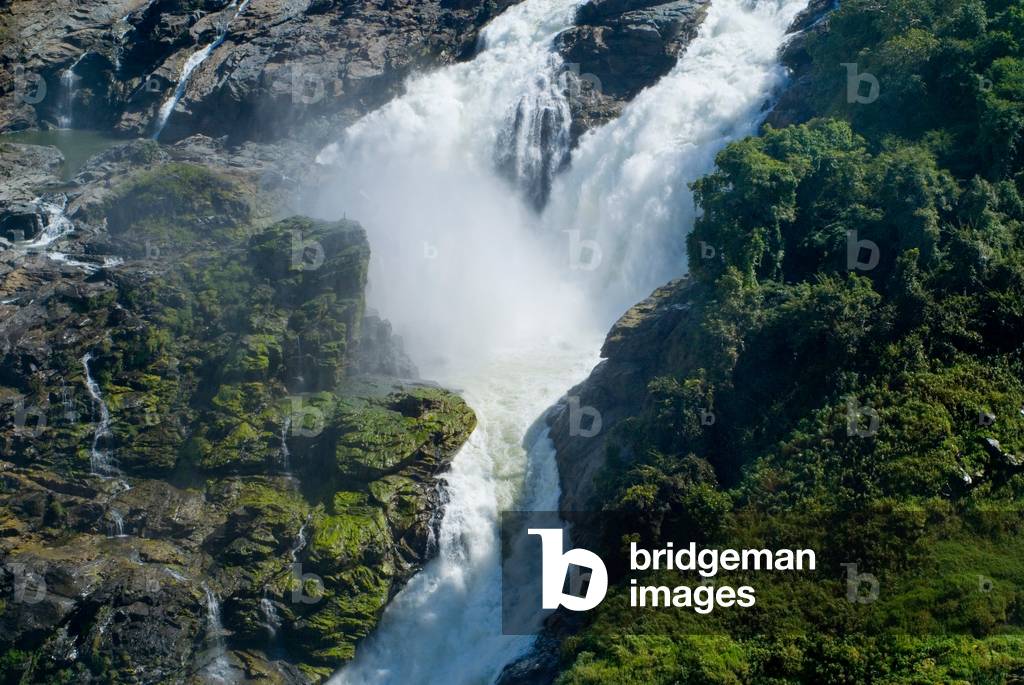 Gaganachukki waterfall on the Kaveri river (photo)