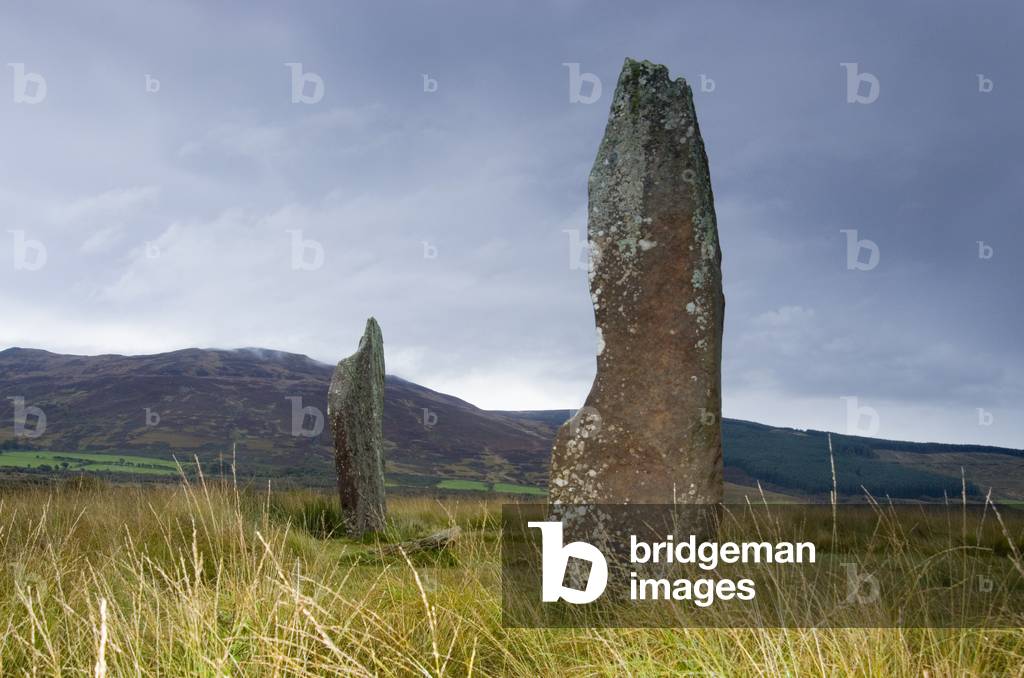Bronze Age stone circle on Machrie Moor, Isle of Arran, North Ayrshire, Scotland, UK (photo)
