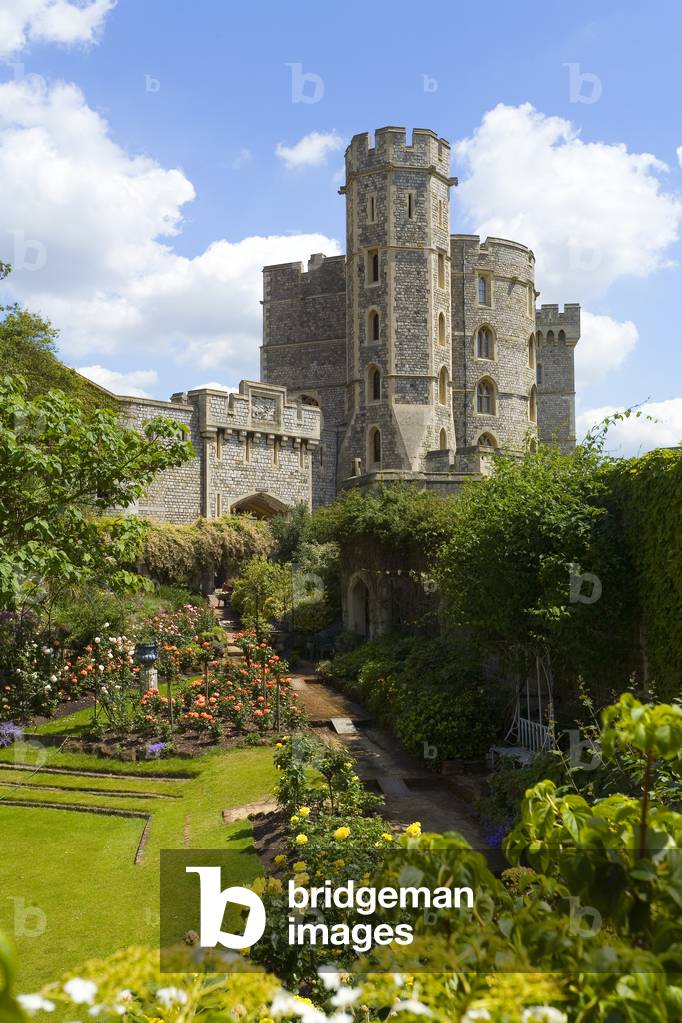 The Grounds and Gardens of Windsor Castle in England. (photo)