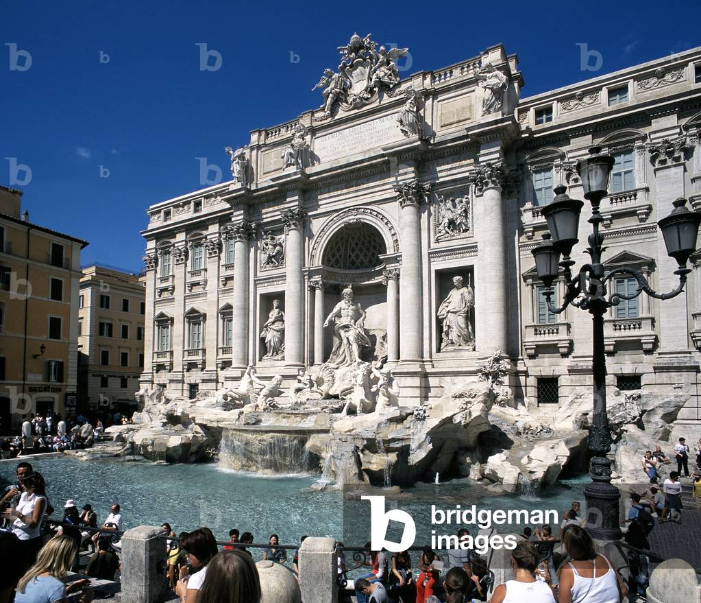 The FamousTrevi Fountain in Rome Italy,  where, if you throw in a coin your wish will come true. (photo)