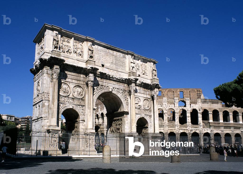 Arch of Constantine at Colesium in Rome Italy (photo)
