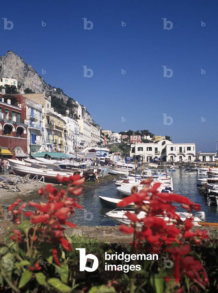 Island of Capri harbour waterfont, Adriatic Italy (photo)