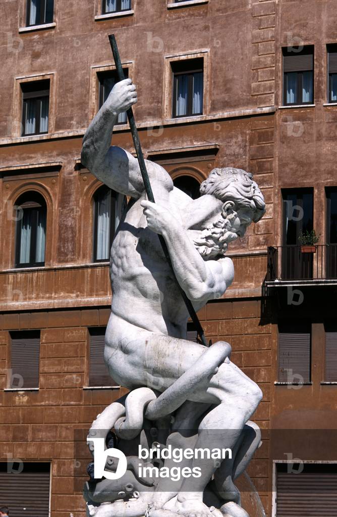 Neptune Statue Piazza Navona Rome (photo)