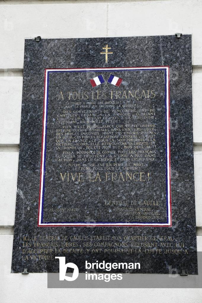 De Gaulle Plaque (photo)