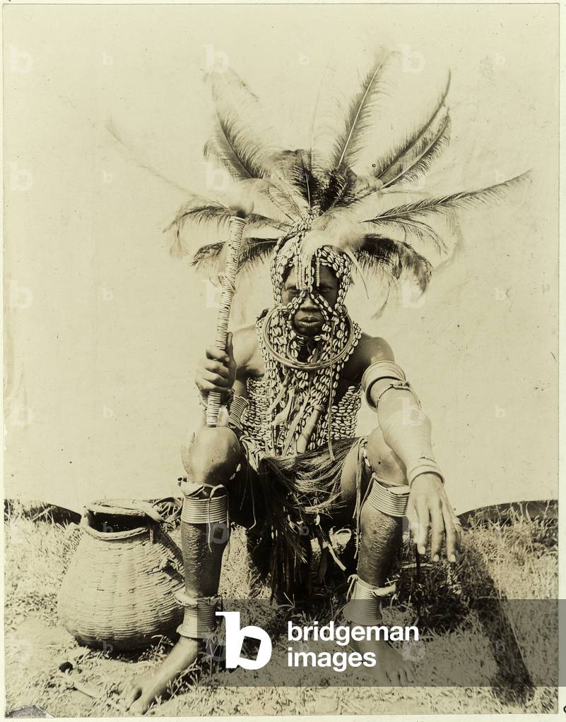 Portrait of a Man from Nyanza Province, Kenya, c.1902 (silver gelatin print)