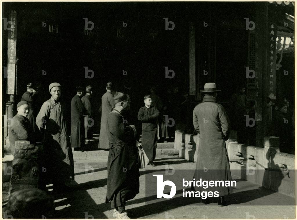 Temple Entrance, Tungjao, Lower Yangtze River, China, 1938 (bromide print)